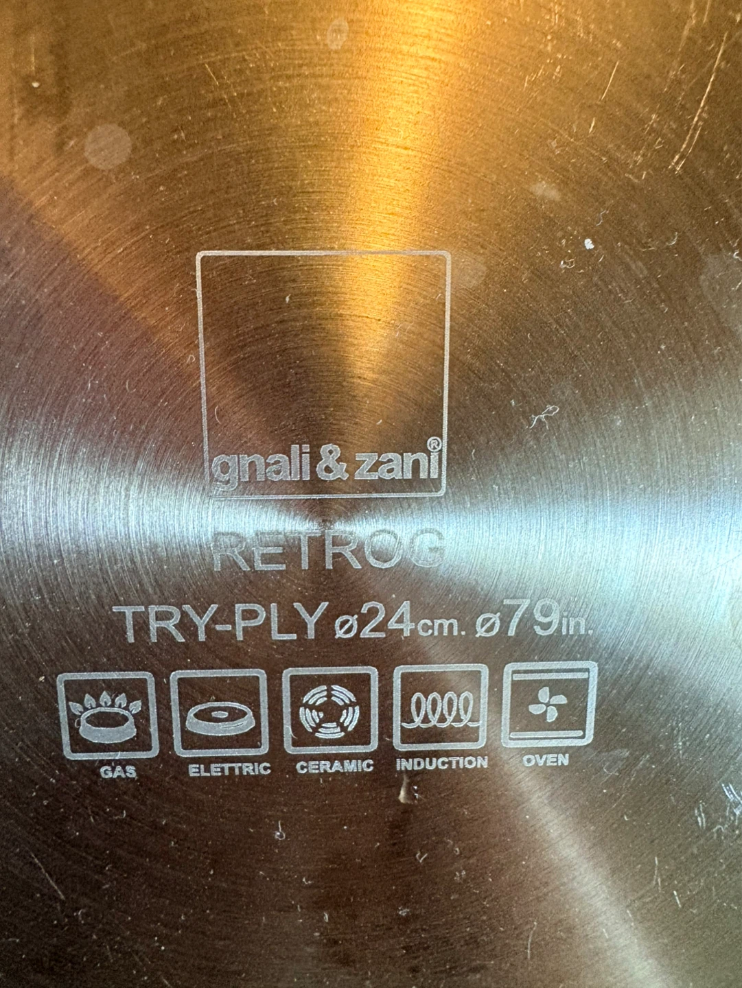 Stainless. Gnali & Zani RETROG Try-Ply 24cm DeepFryPan - photo 3