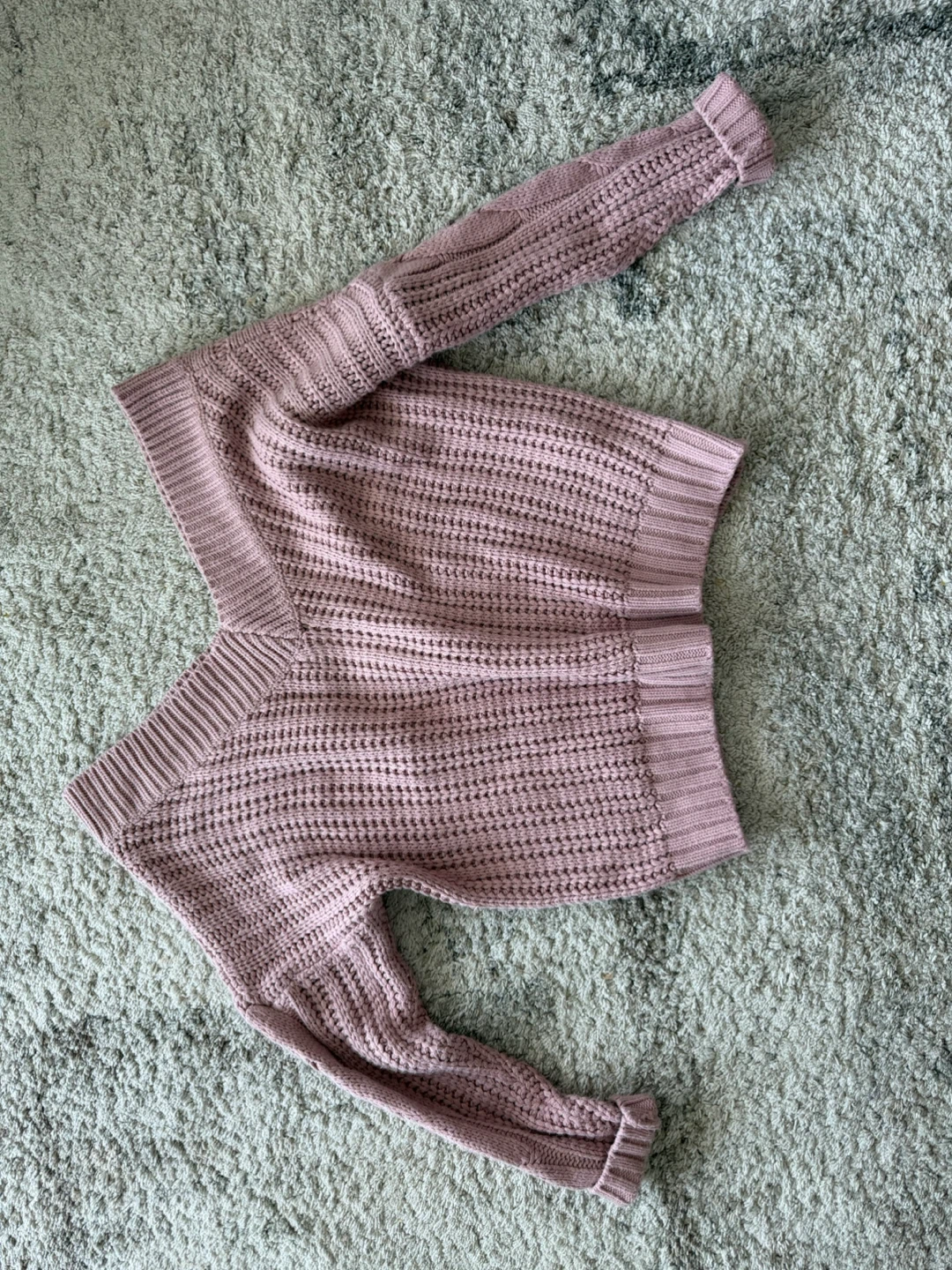 Cable Knit Sweater S/M Pink