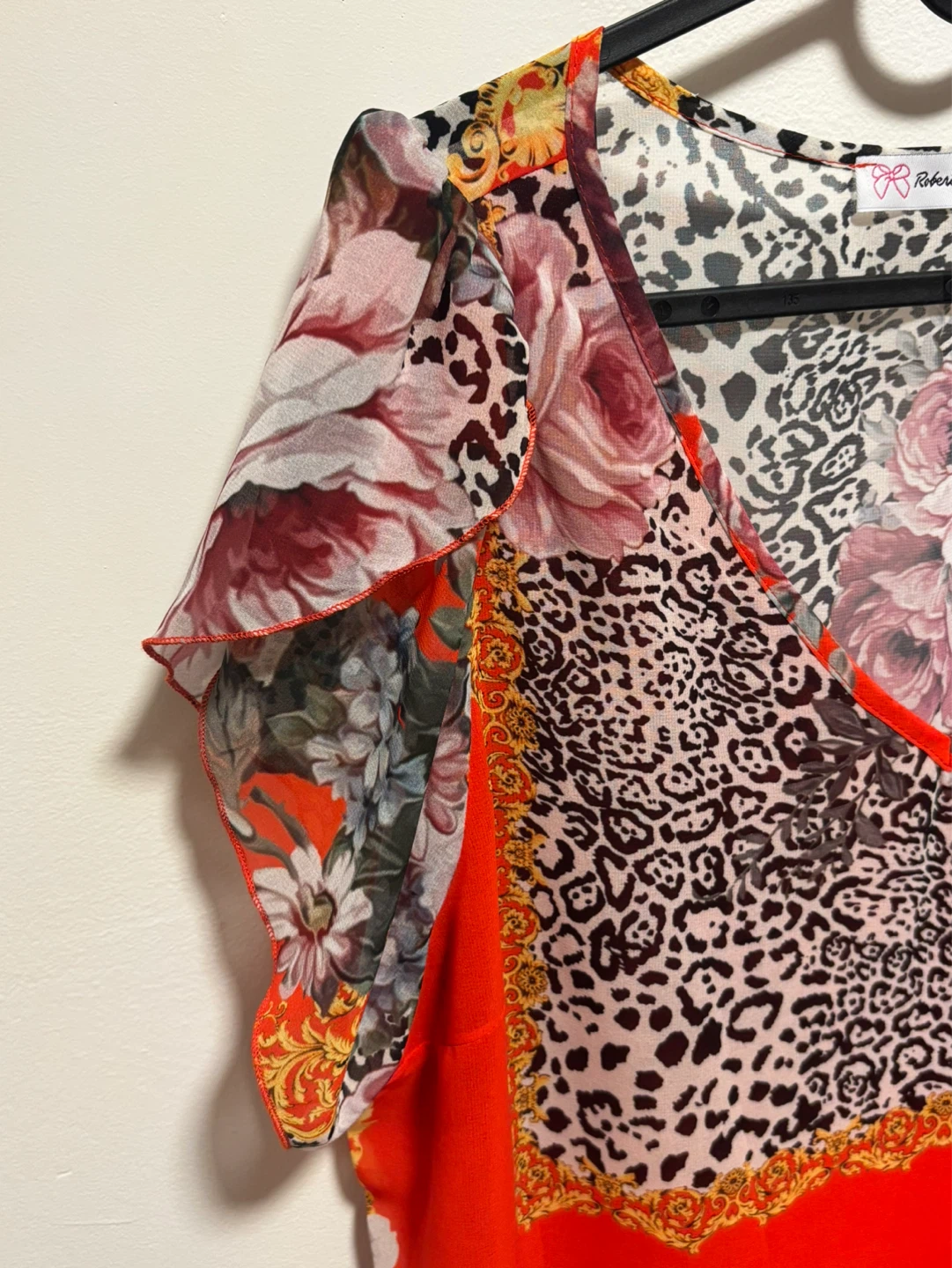 Roberta Ranieri Women's Floral Leopard Print Blouse - photo 3