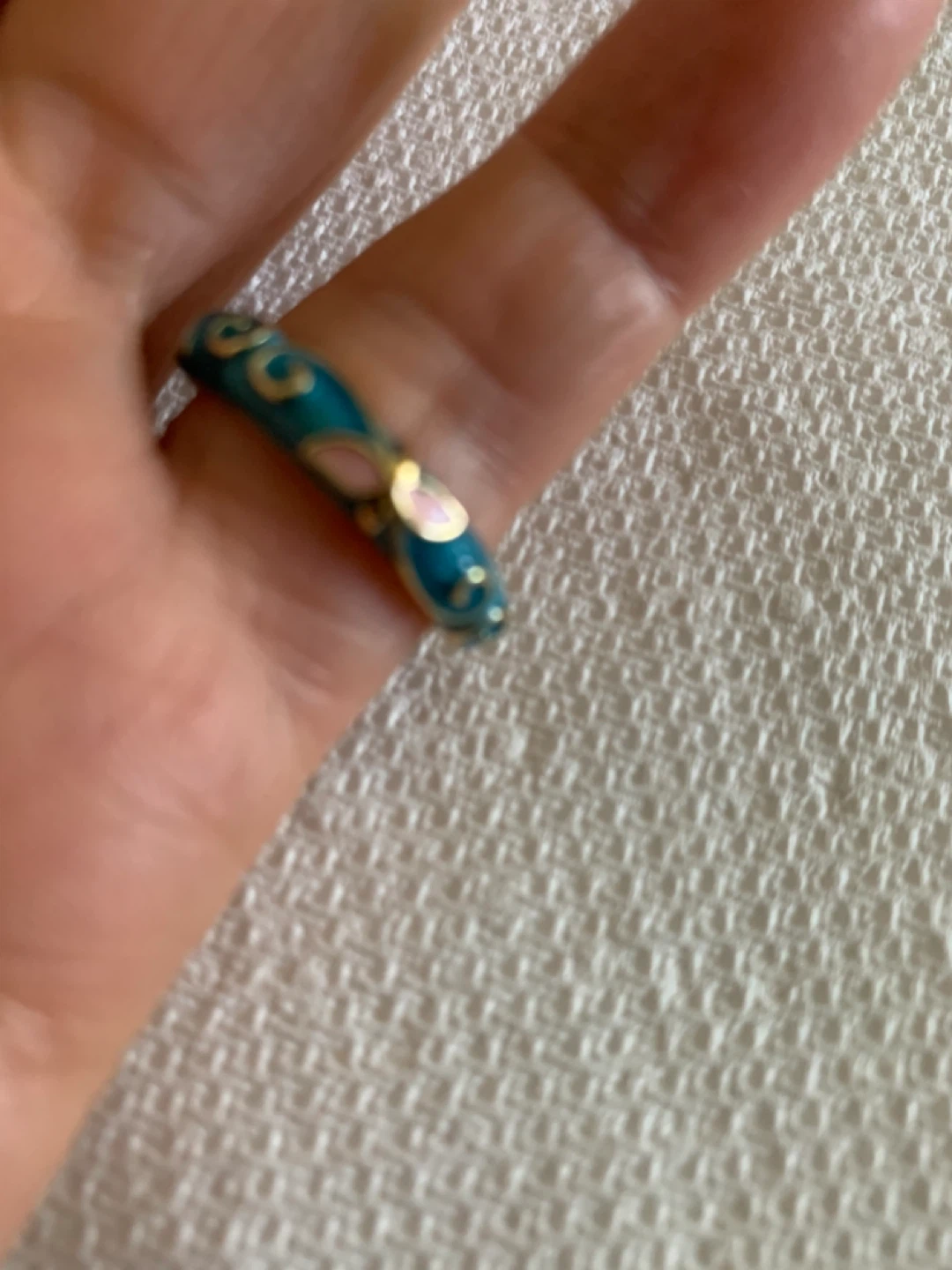 Enamel Flower Ring - photo 2