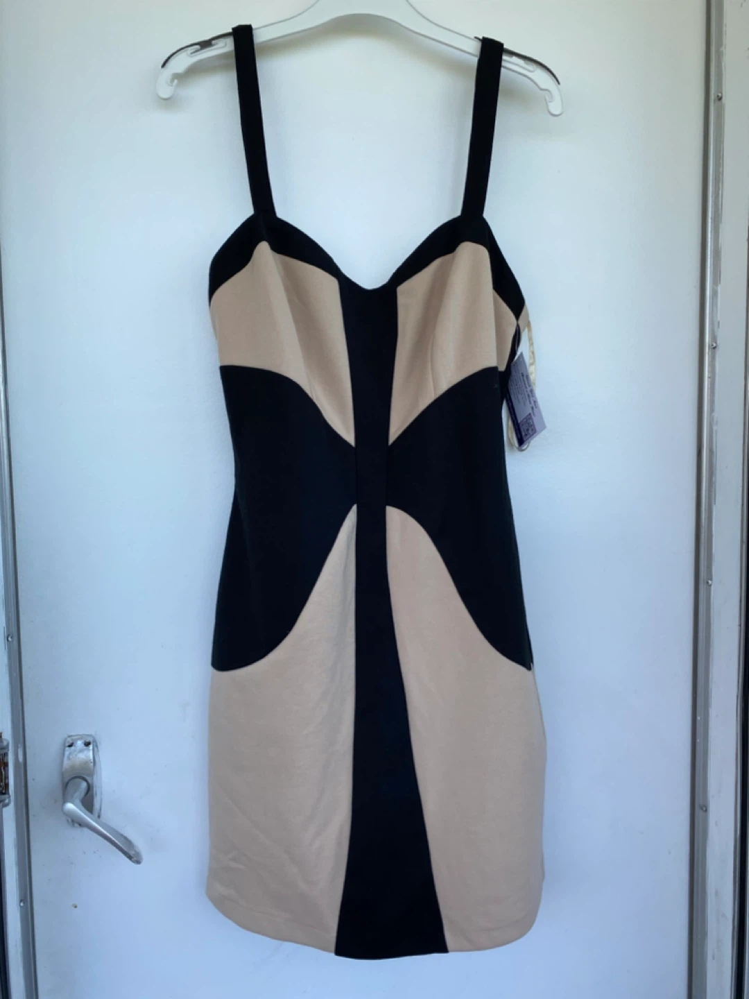 New Black and Tan Bodycon Dress