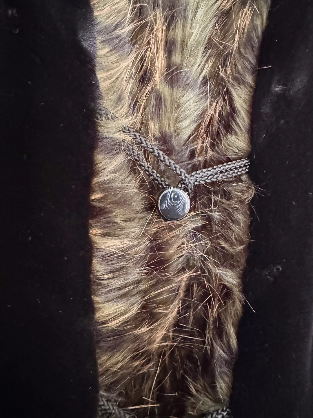 Vintage Black Faux Fur Hooded Coat - photo 3