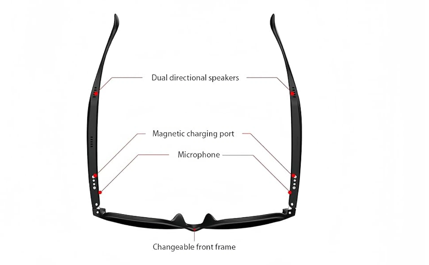 BT Audio Glasses, Smart Sunglasses Built in Mic & Speakers, uB - photo 3