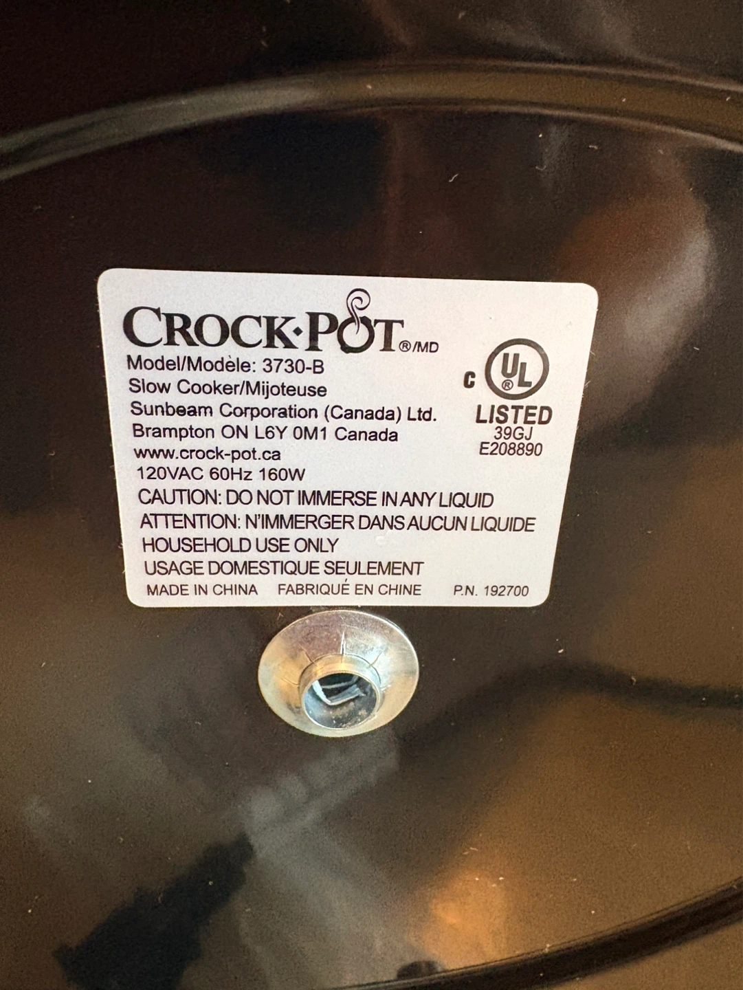 Crock-Pot Slow Cooker 3730-B - photo 4