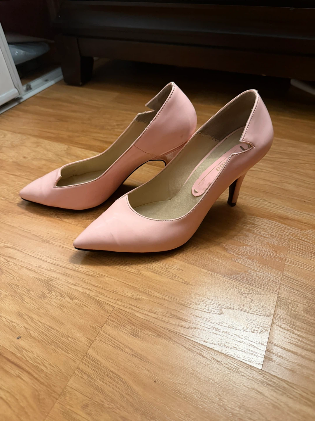 Women's Pink Patent Leather Heels