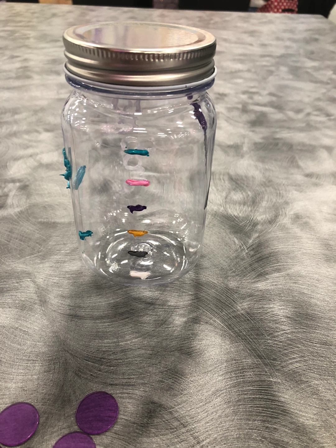 Clear Plastic Mason Jar with Metal Lid - photo 3