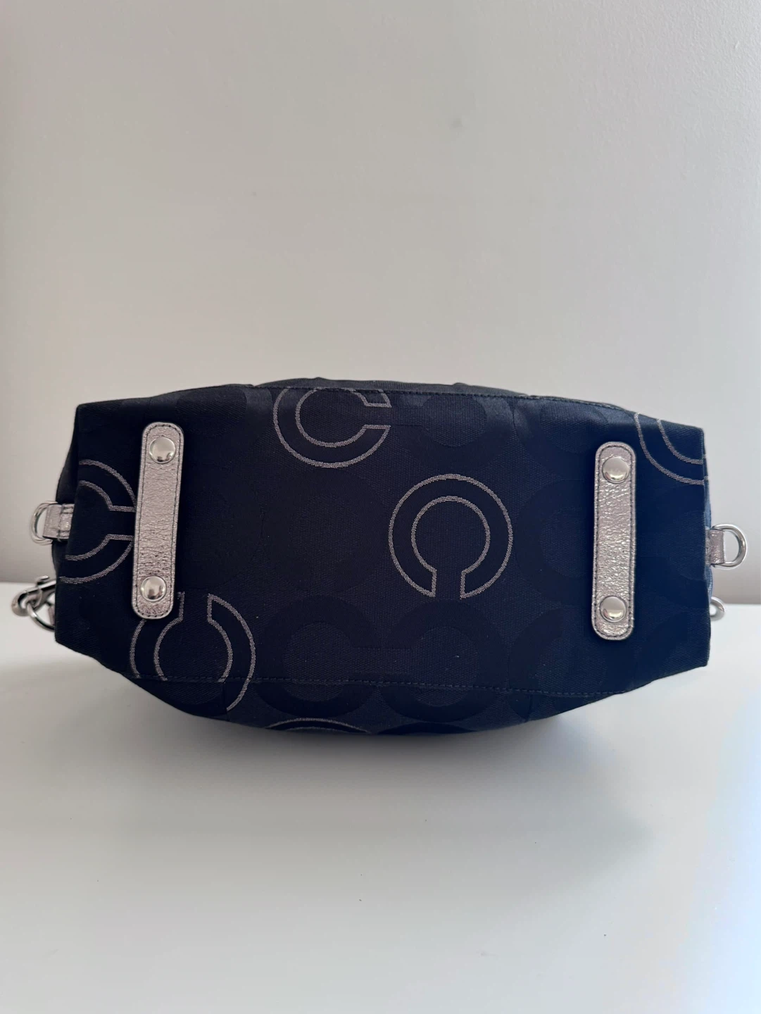 Coach Black Logo Satchel with Silver Accents - photo 5