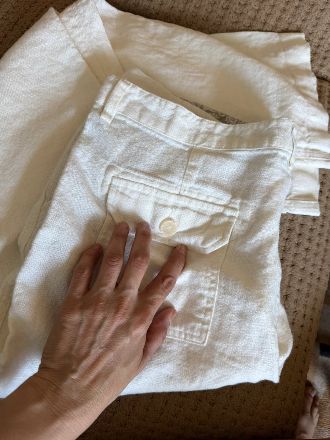 Abrams Men's White Linen Blend Pants Size 50 - photo 2