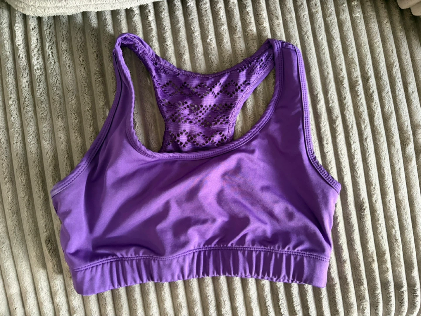 Ziya Purple Sports Bra with Lace Back Detail