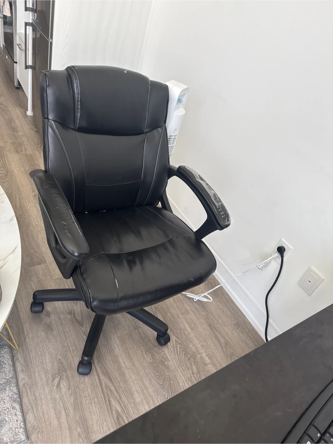 Black Computer Desk with Shelves - photo 4