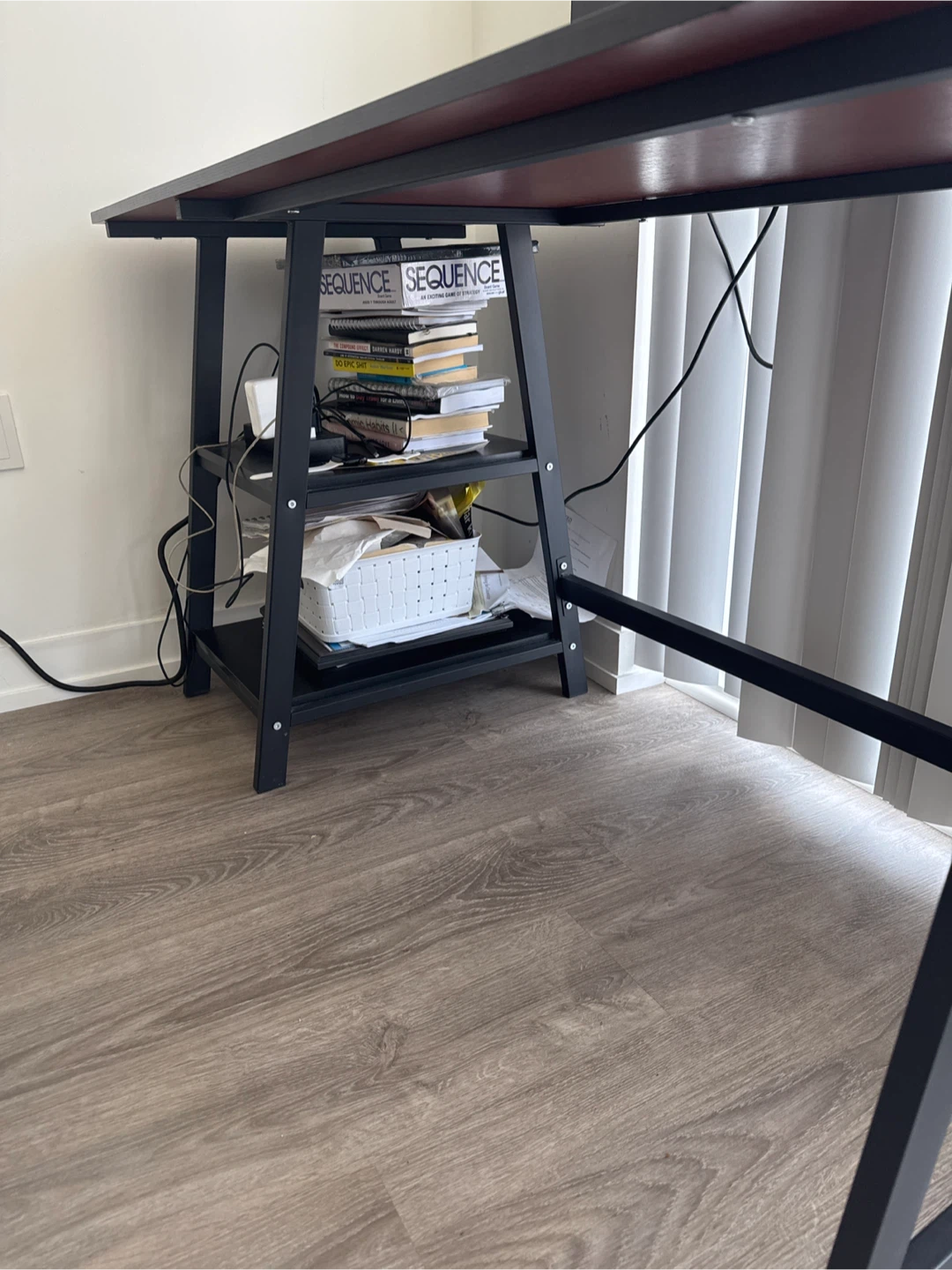 Black Computer Desk with Shelves - photo 2
