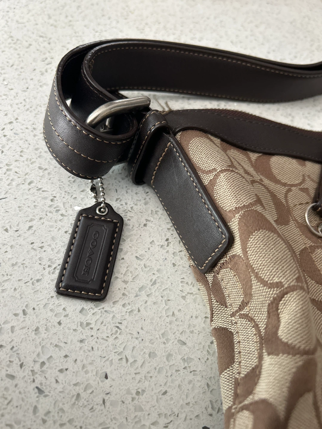 Coach Monogram Canvas and Leather Shoulder Bag - photo 3