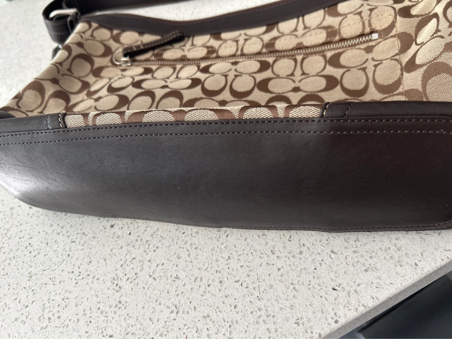 Coach Monogram Canvas and Leather Shoulder Bag - photo 4