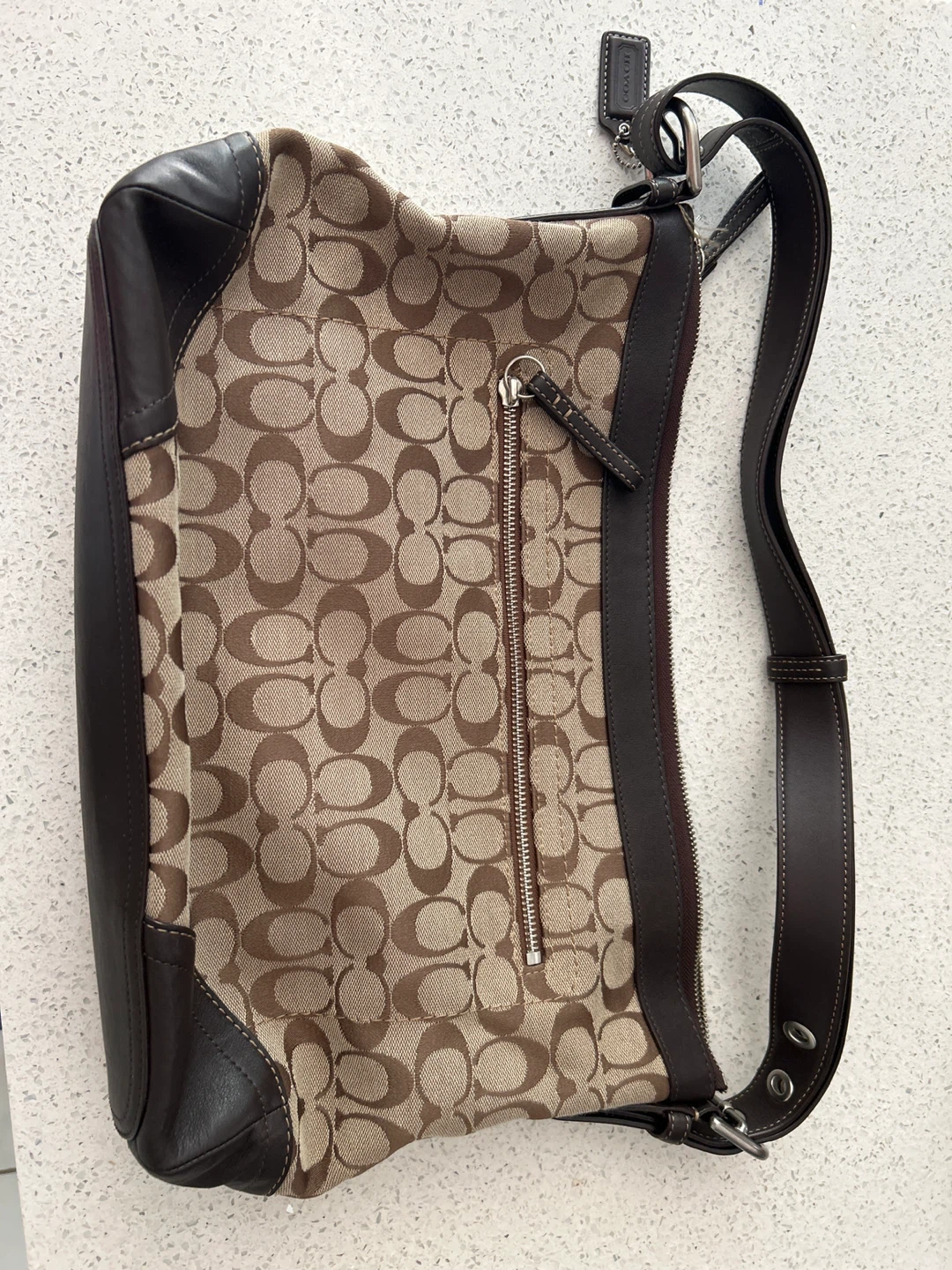 Coach Monogram Canvas and Leather Shoulder Bag - photo 2