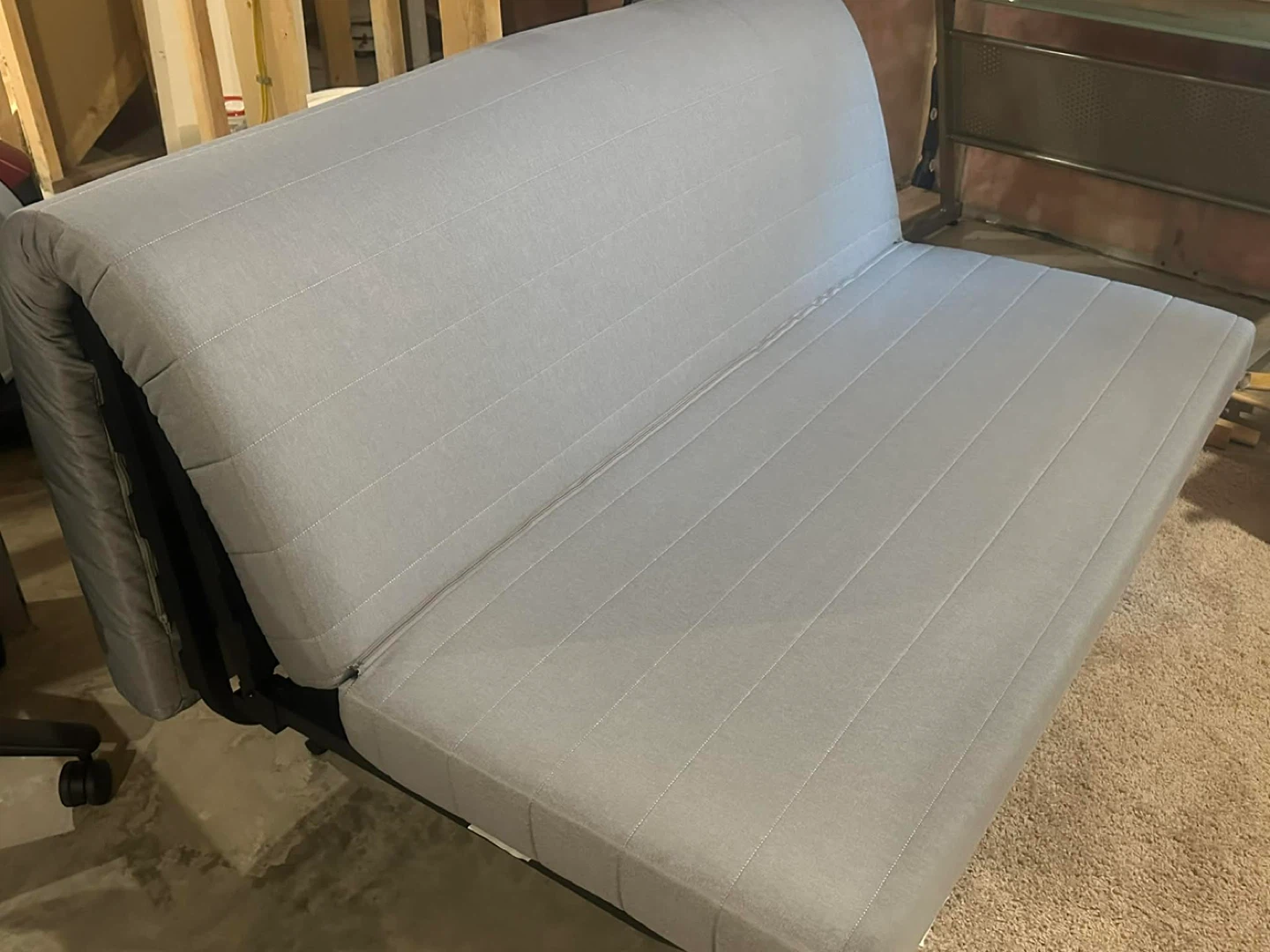Grey Sofa Bed with Pillows - photo 2