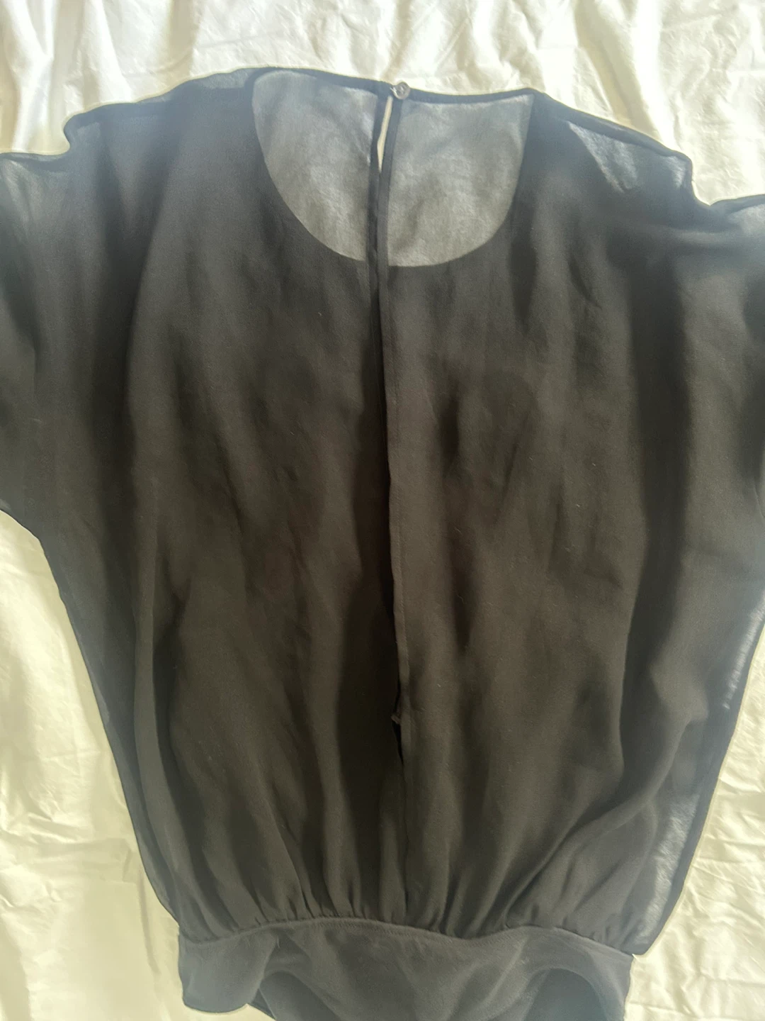 Wilfred Black Sheer Sleeve Bodysuit - Size L - photo 4