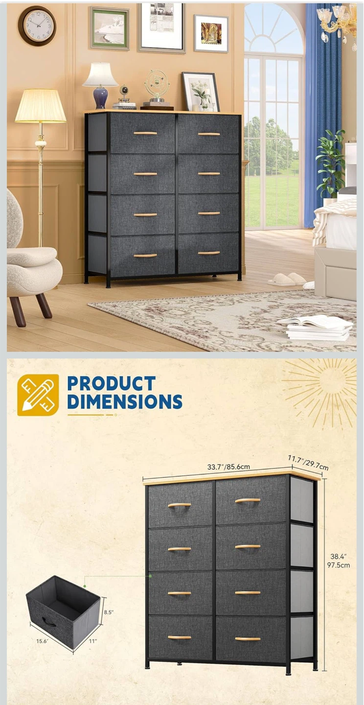 Fabric Dresser with 8 Drawers - photo 4