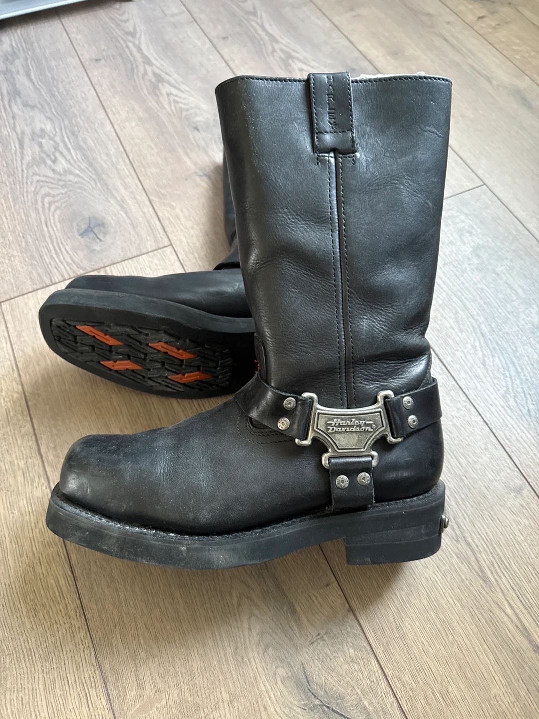 Harley-Davidson Black Leather Motorcycle Boots