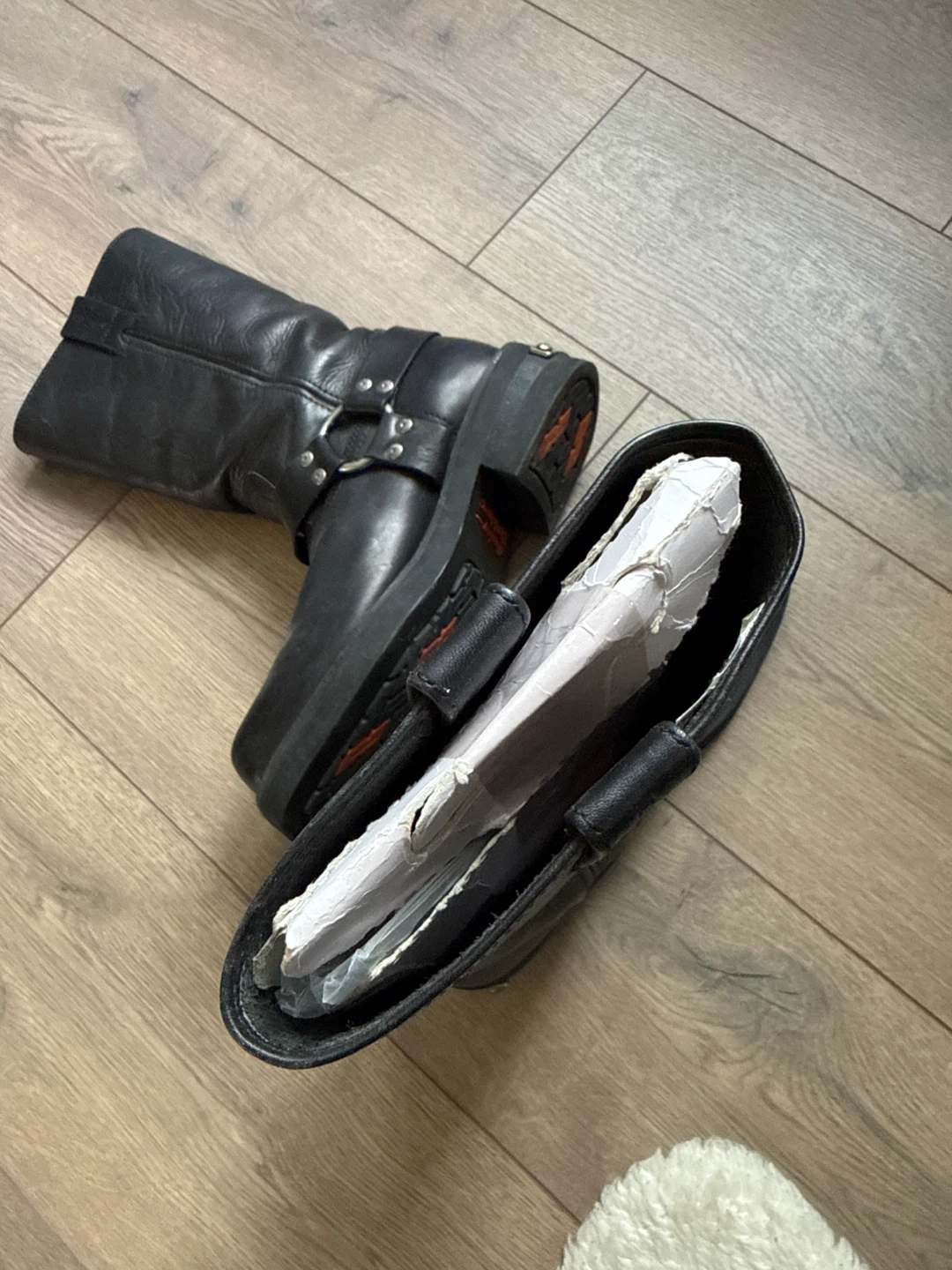Harley-Davidson Black Leather Motorcycle Boots - photo 5
