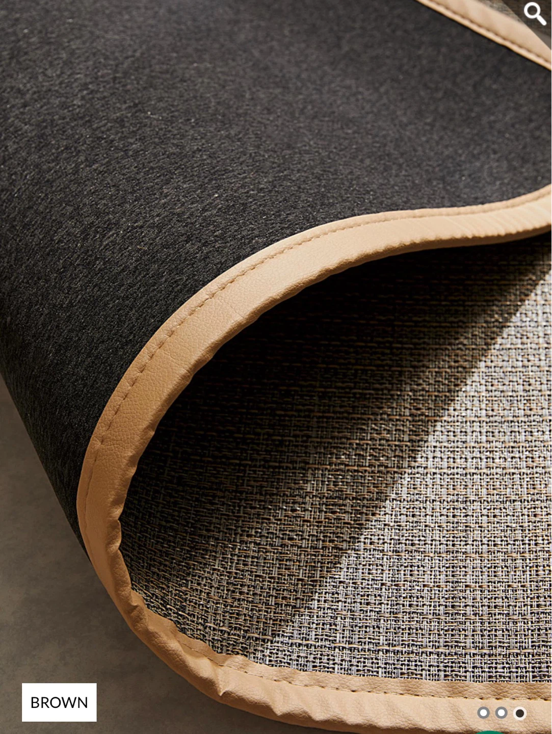 Gorgeous non slip door mat with leather trim - photo 3