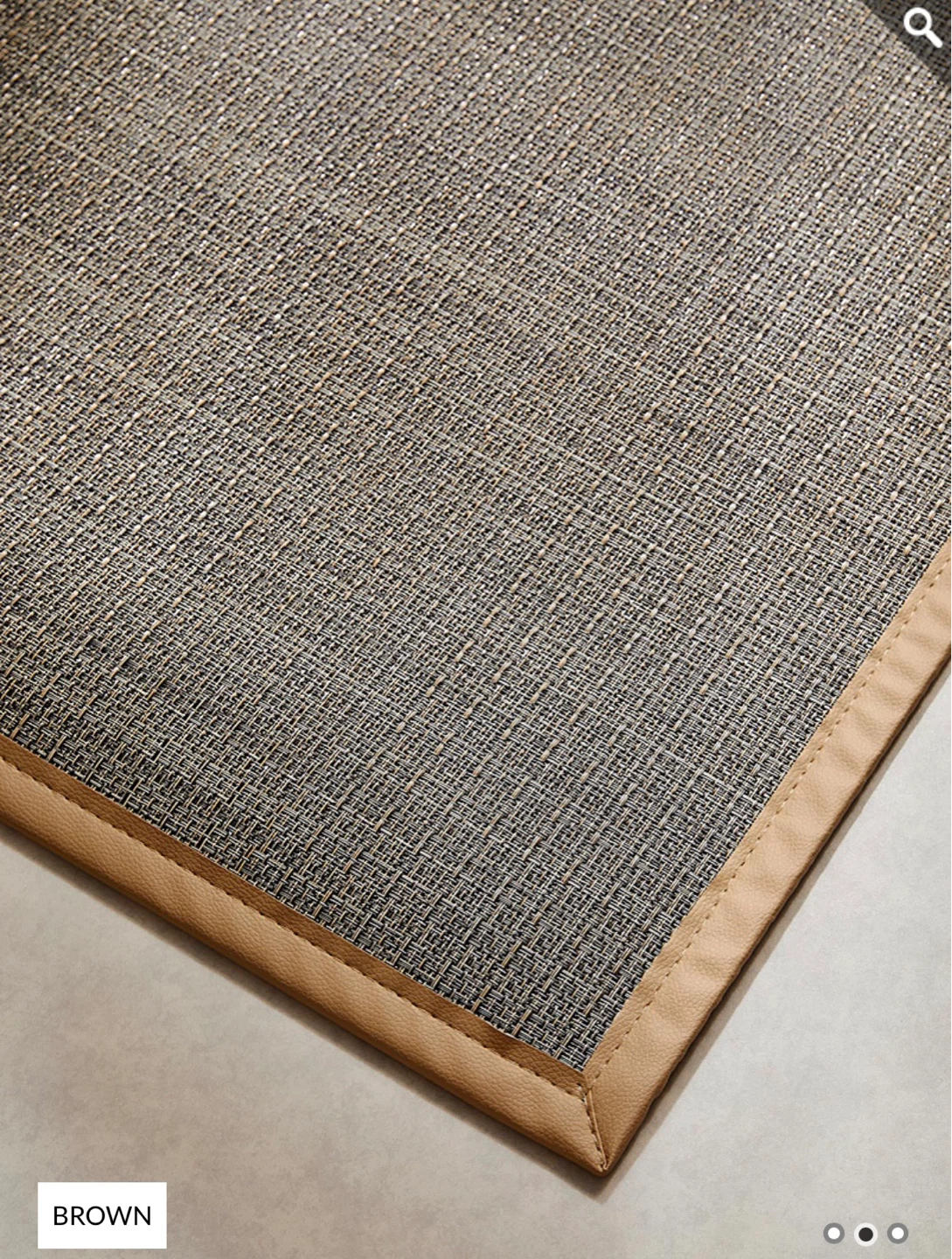 Gorgeous non slip door mat with leather trim - photo 2