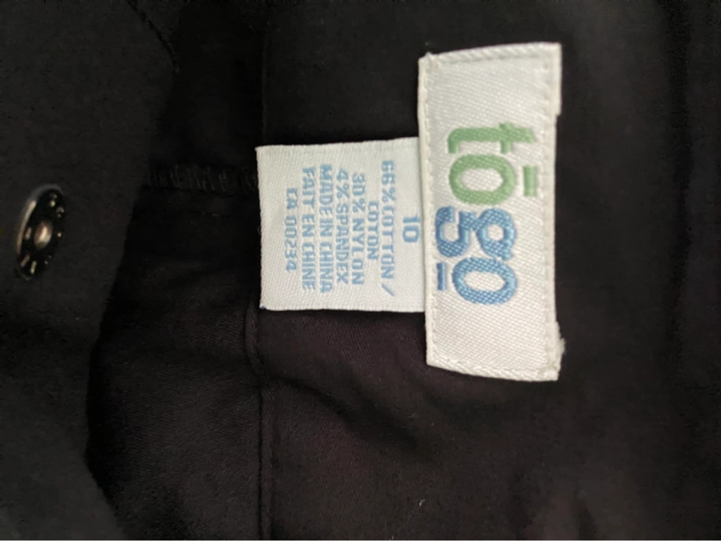 Togo black cargo pants size 10 - photo 3