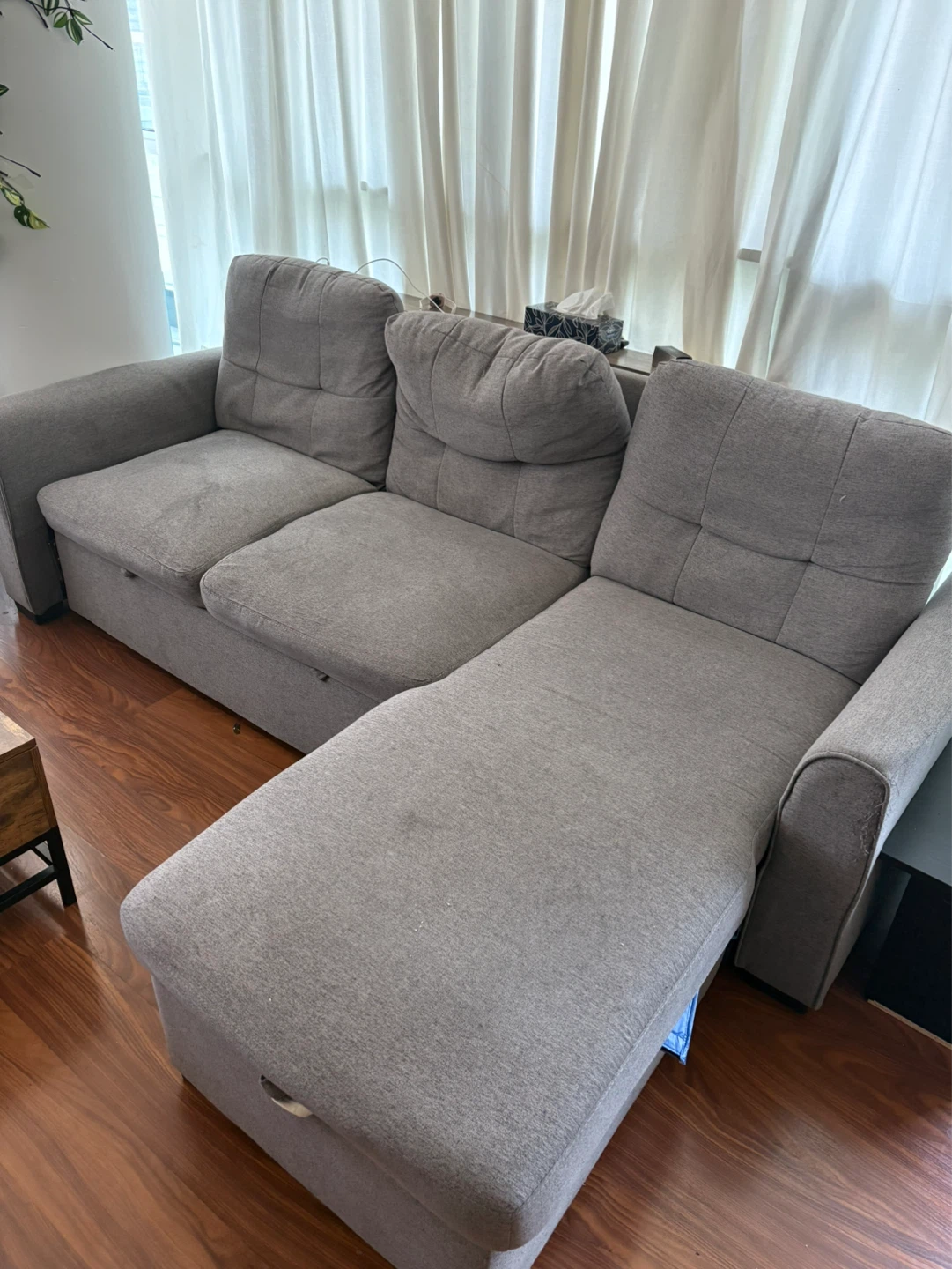 Grey Sectional Sofa with Storage - photo 2