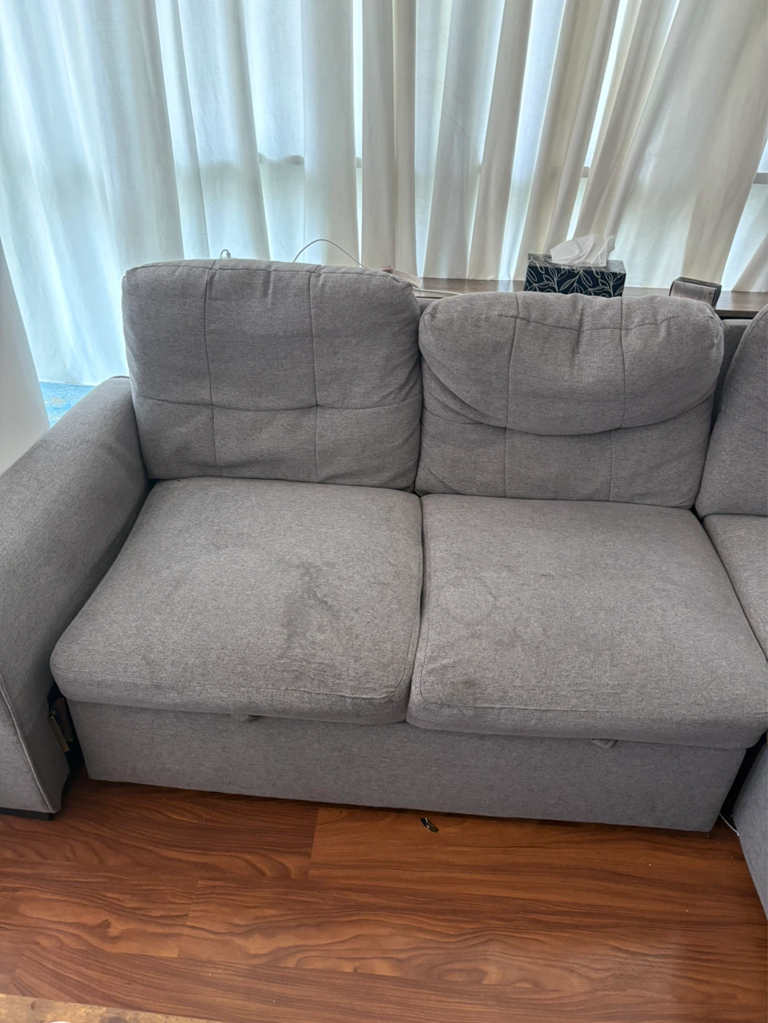 Grey Sectional Sofa with Storage - photo 4