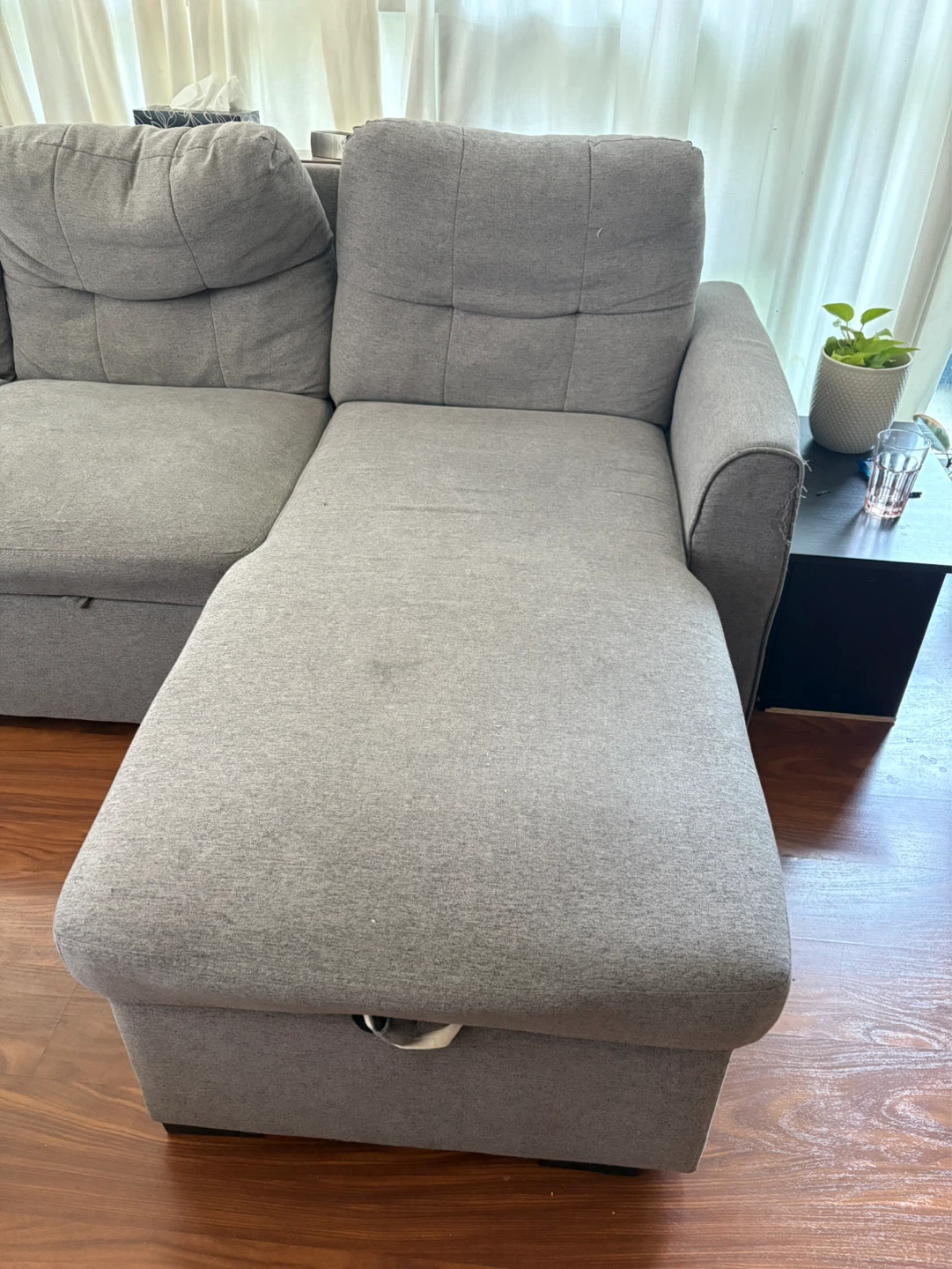 Grey Sectional Sofa with Storage - photo 3