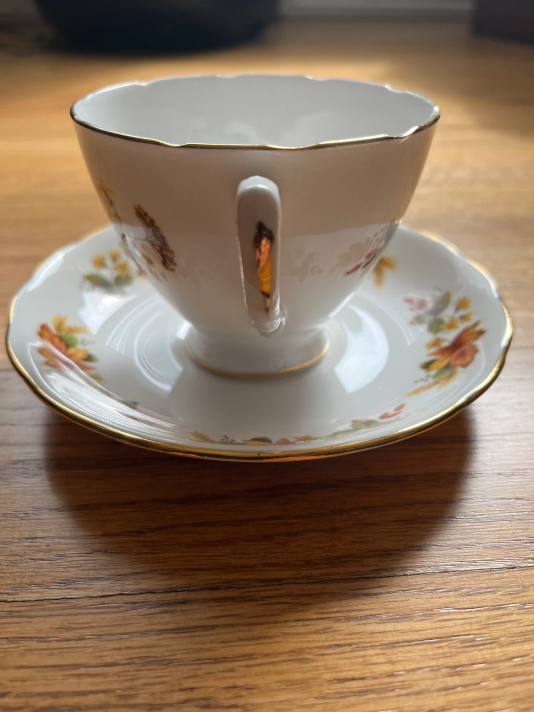 Royal Vale Teacup and Saucer Set - Autumn Leaves Pattern - photo 4