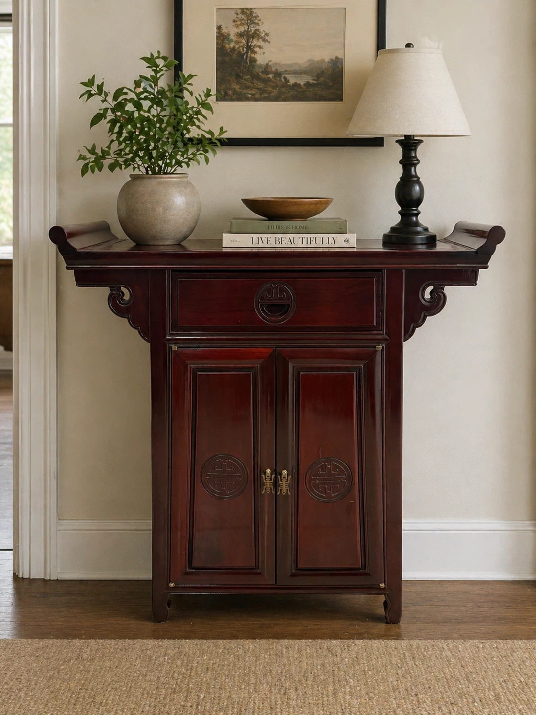 1970 's Vintage Mid-Century Rosewood Ming Style Altar Table