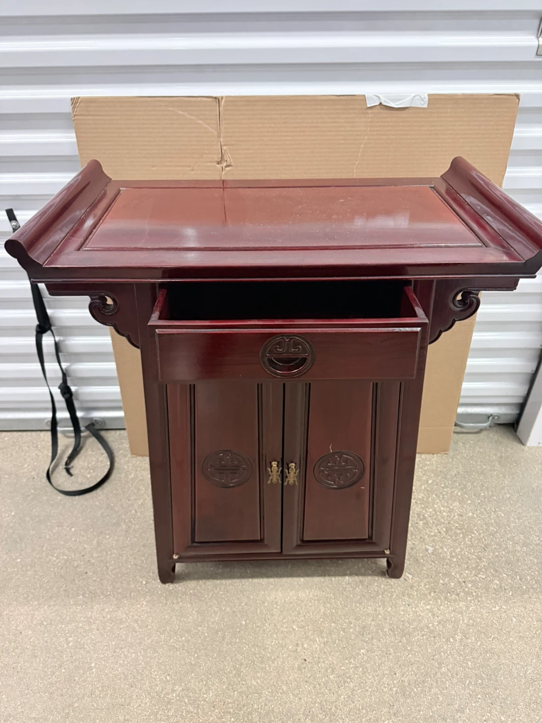 1970 's Vintage Mid-Century Rosewood Ming Style Altar Table - photo 5