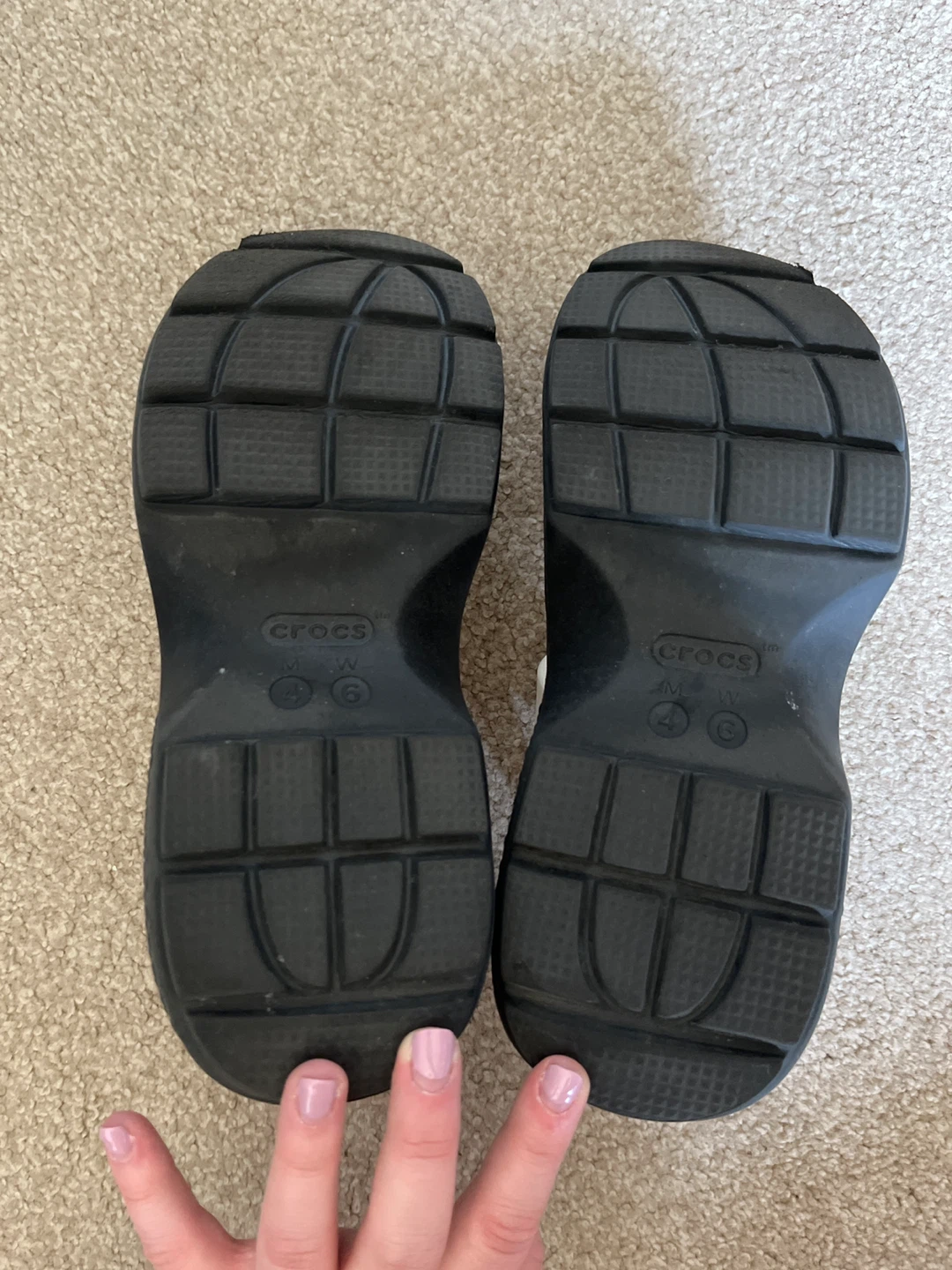 Crocs Women's Platform Sandals Size 6 White/Black - photo 3