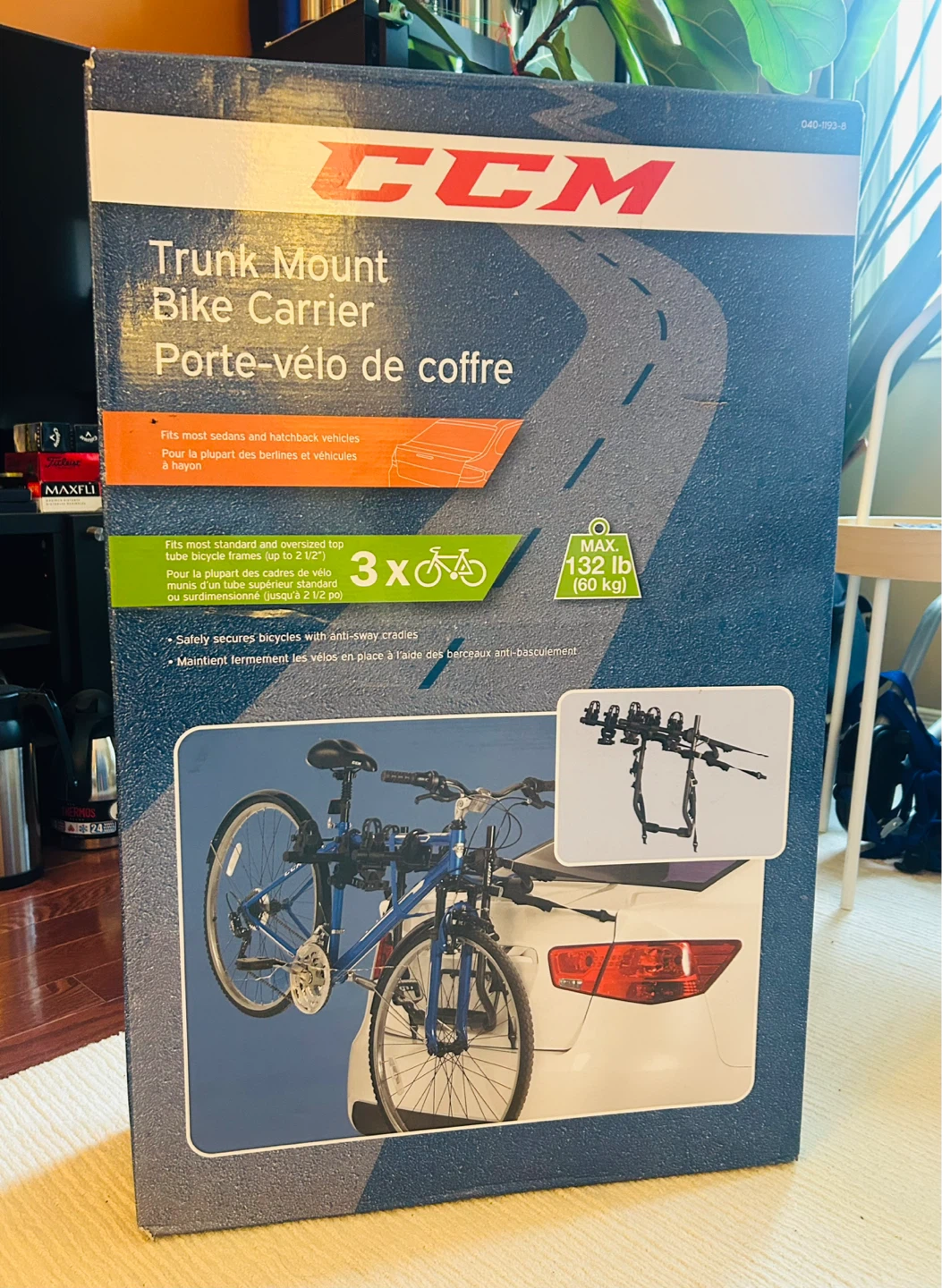 CCM 3-Bike Trunk Mount Bike Rack w 6 Adjustable Straps - photo 2