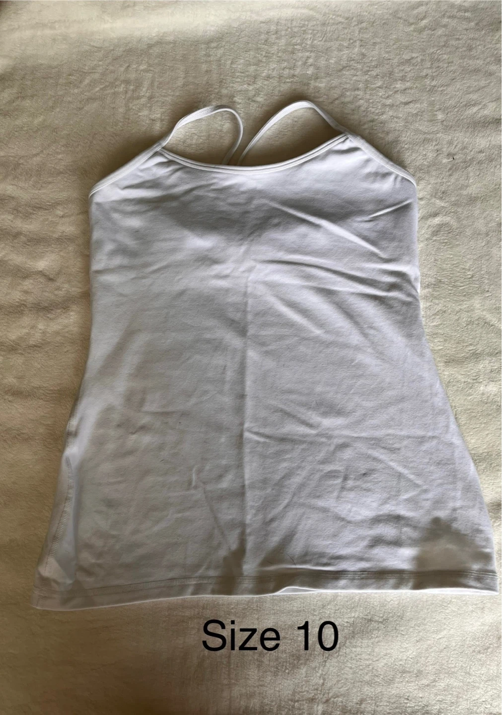 Lululemon White Tank Top Size 10