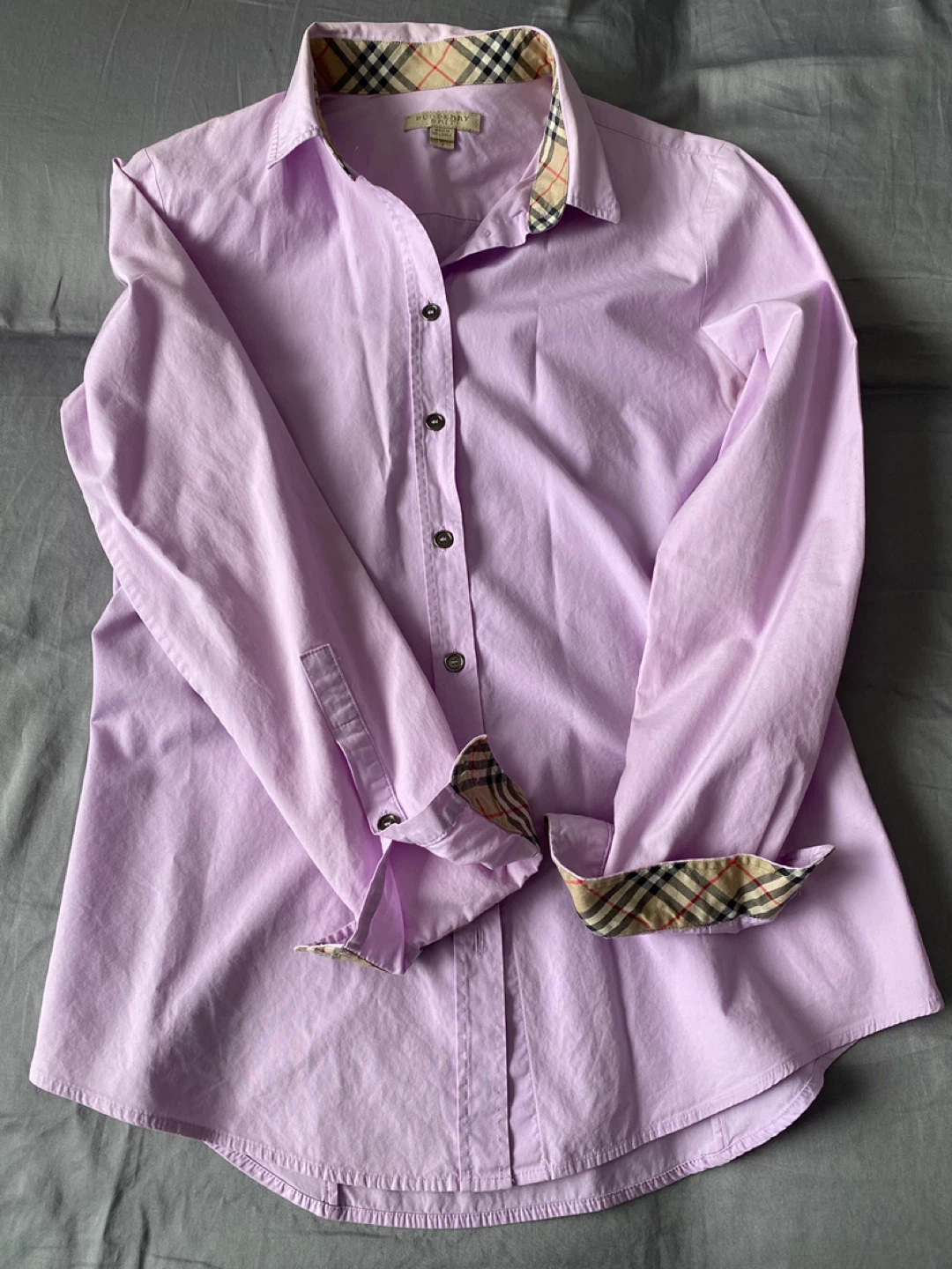 Burberry Brit Women's Lavender Button-Up Shirt Size S