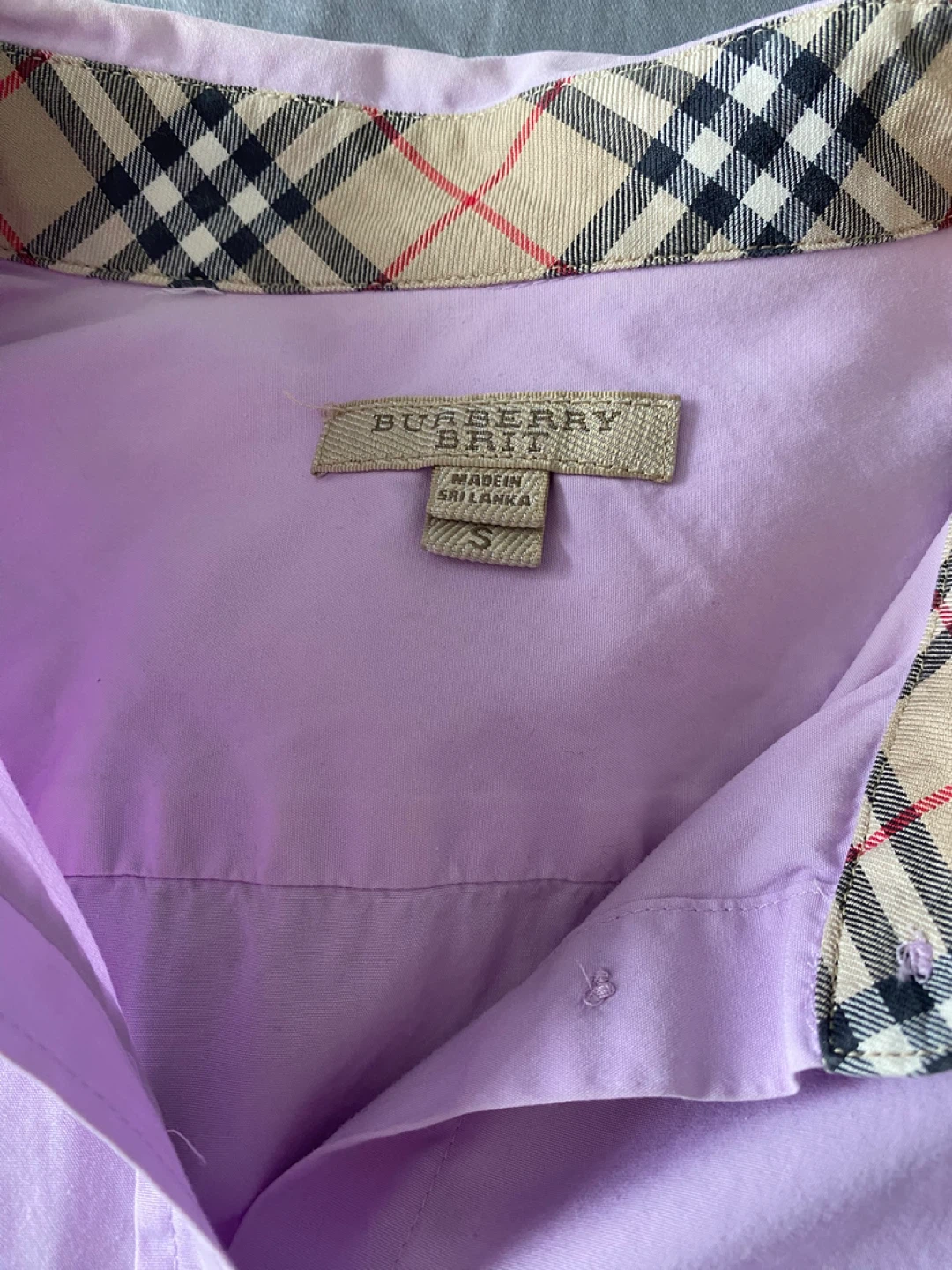 Burberry Brit Women's Lavender Button-Up Shirt Size S - photo 2