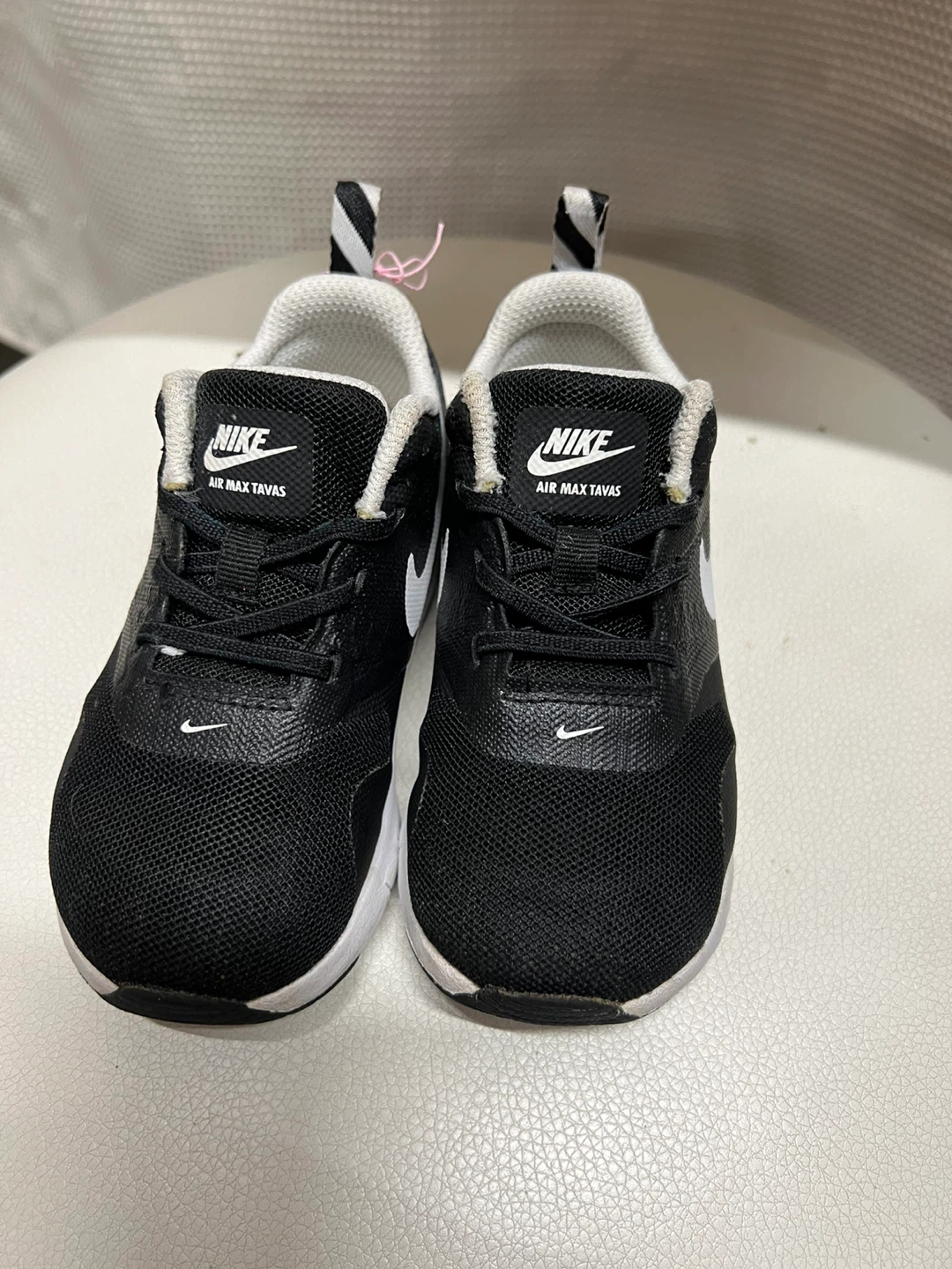Nike Air Max Tavas Toddler Shoes Black White Size 6C - photo 2