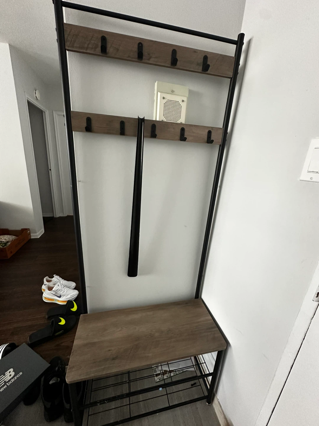 wayfair shoe and coat rack stand