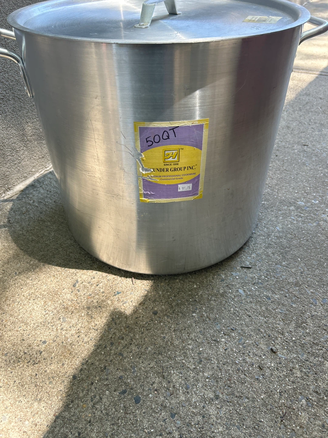 Thunder Group 50 Qt Aluminum Stock Pot