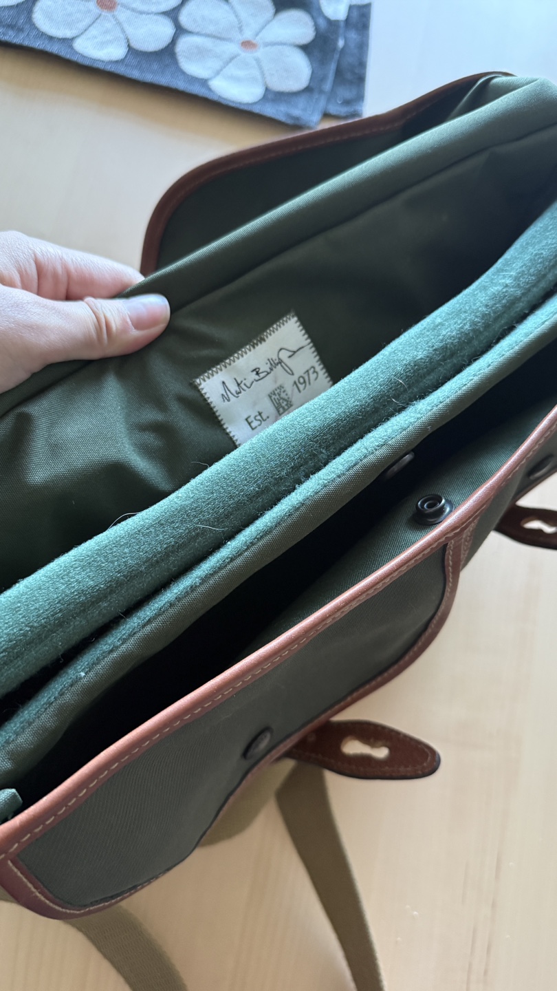 Billingham Camera Bag - Olive Green Canvas & Brown Leather - photo 2