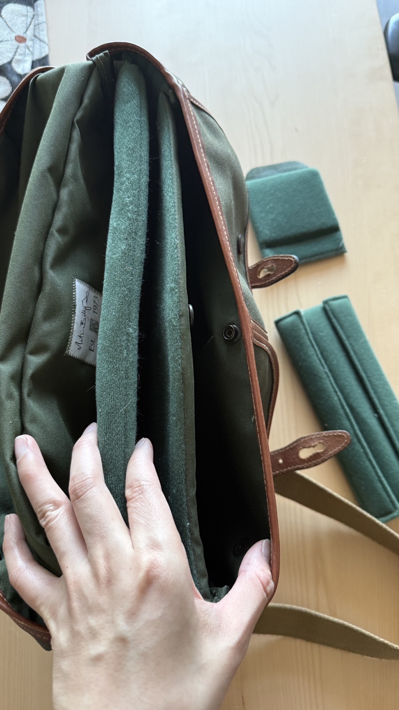 Billingham Camera Bag - Olive Green Canvas & Brown Leather - photo 3