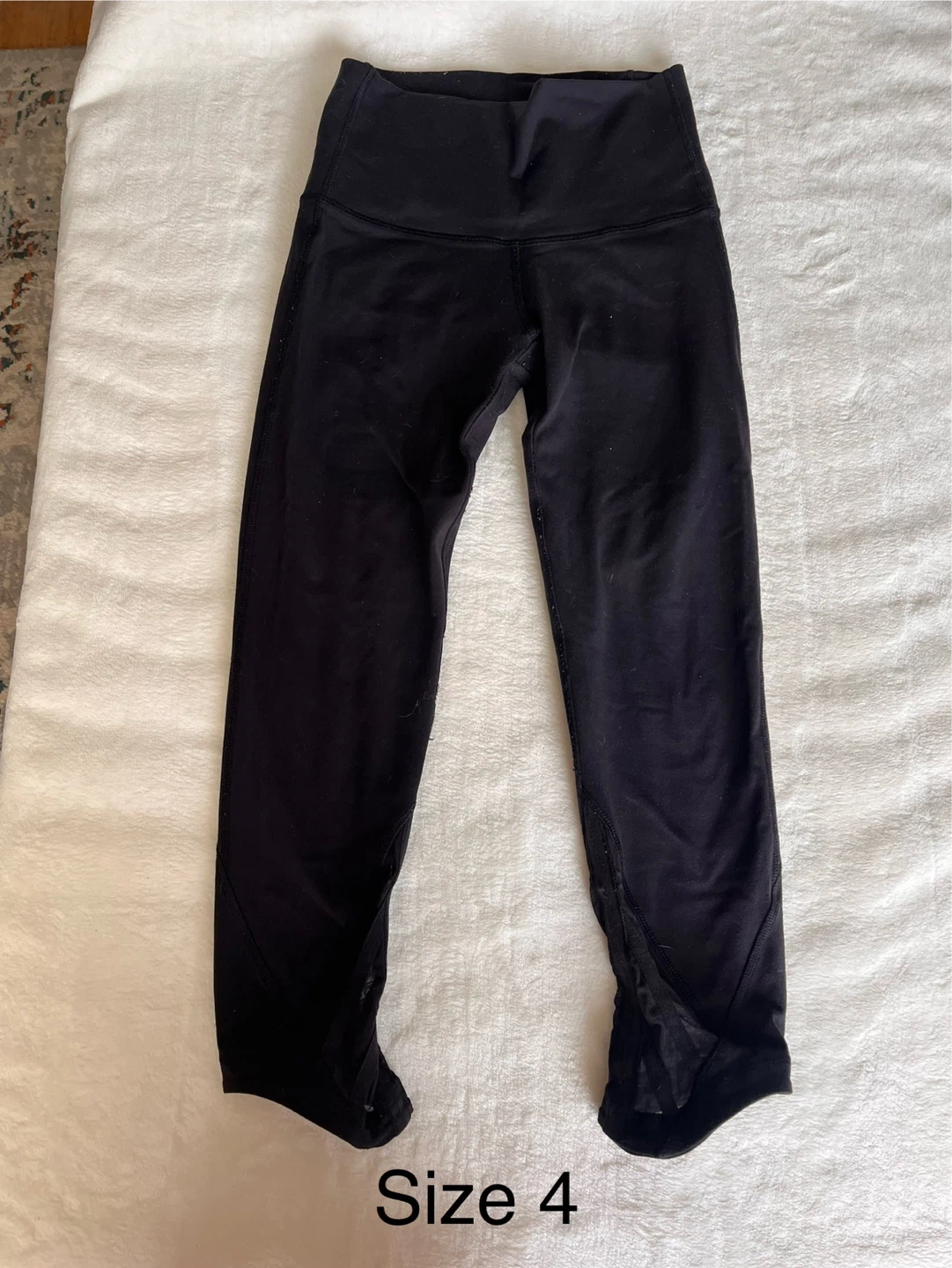 Lululemon Black Cropped Leggings Size 4