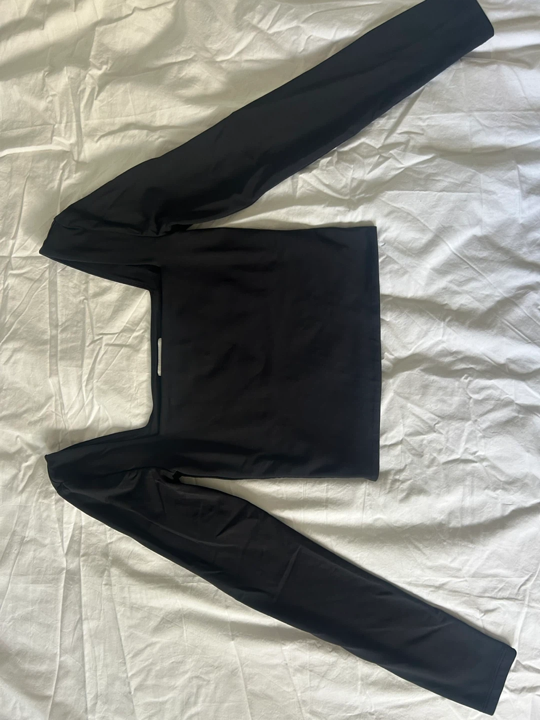 Babaton Contour Squareneck Long Sleeve Top Black Size S