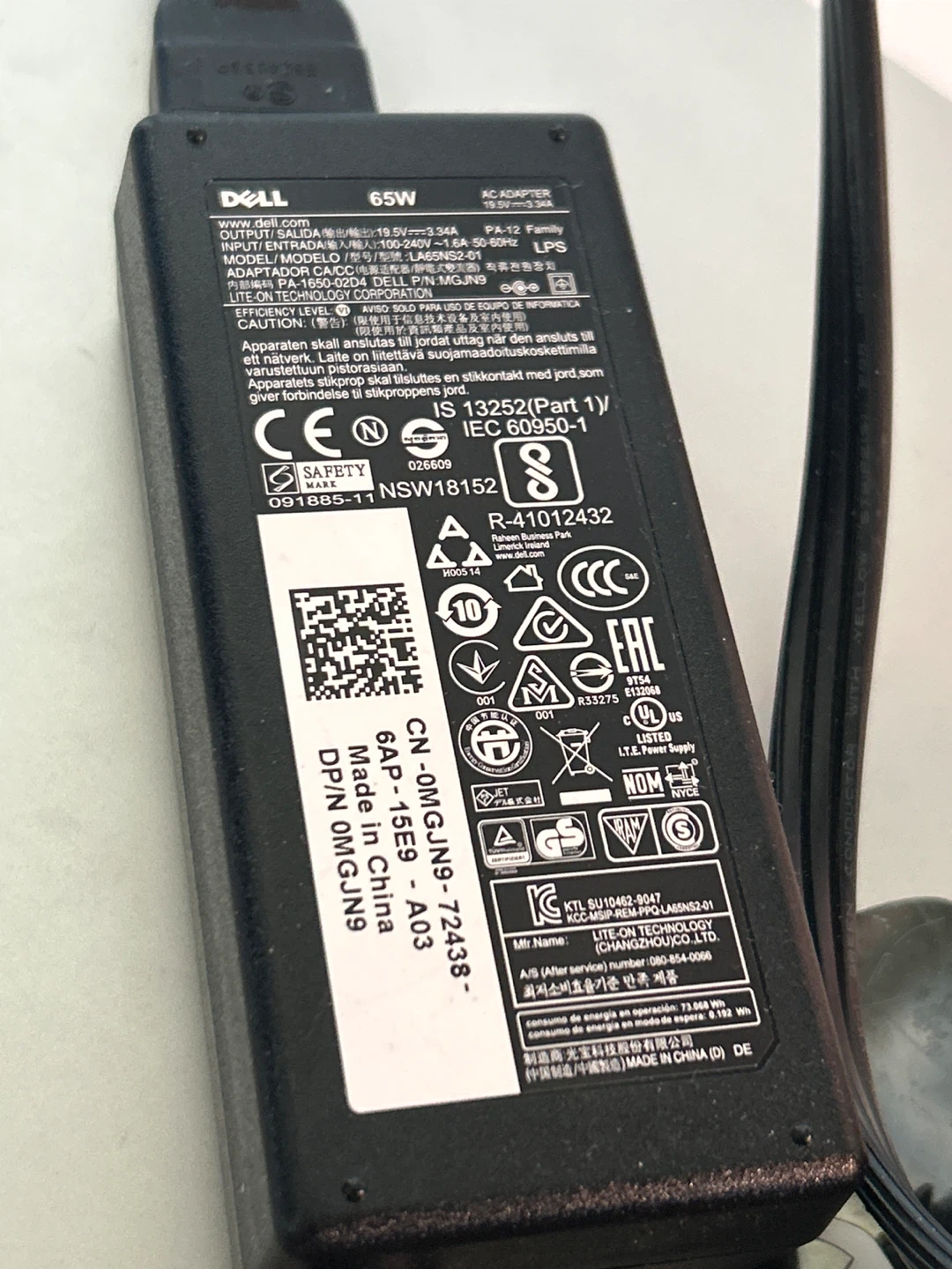 Dell laptop charger thinner barrel - photo 4
