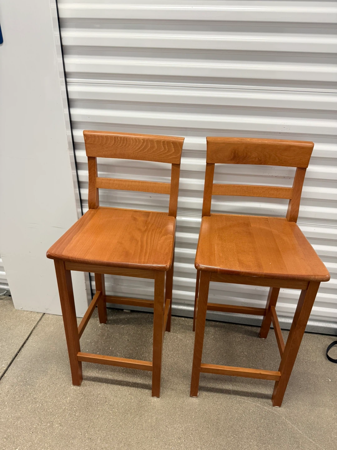 Vintage MCM Italian Beech Counter Height Stools-2