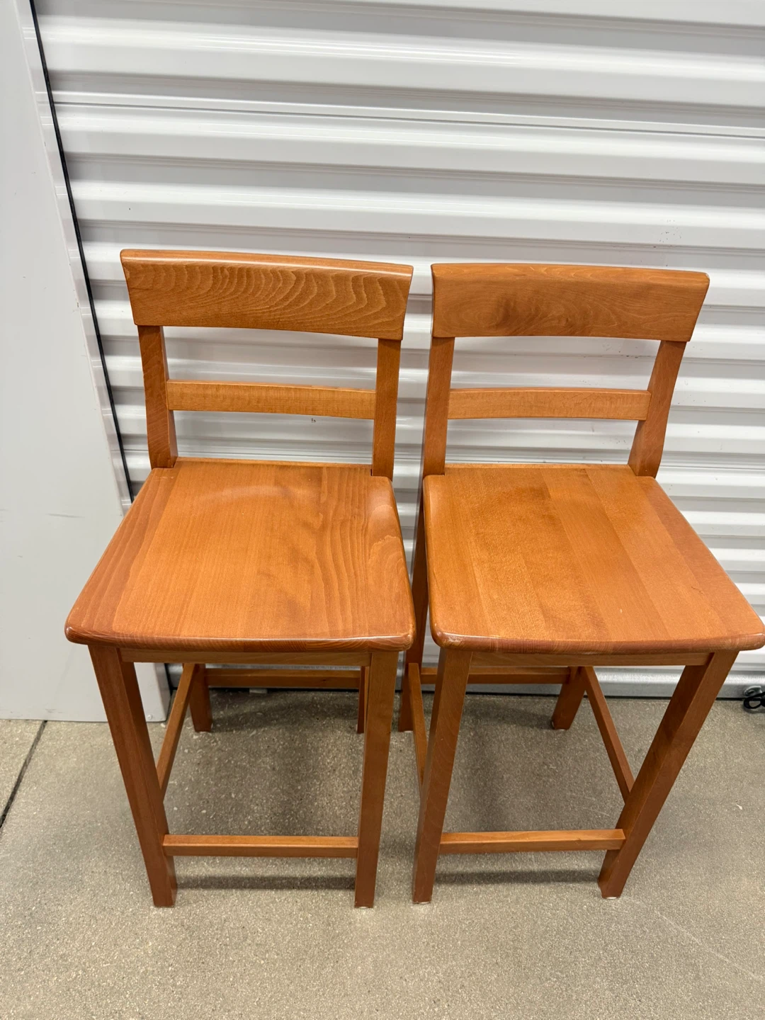 Vintage MCM Italian Beech Counter Height Stools-2 - photo 2