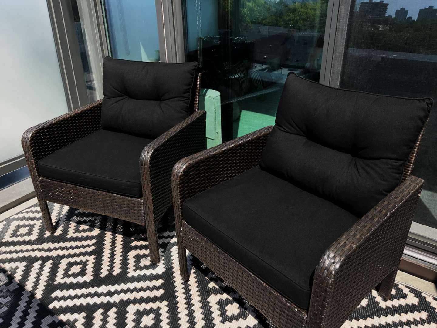 Outdoor Wicker Armchairs – Set of 2