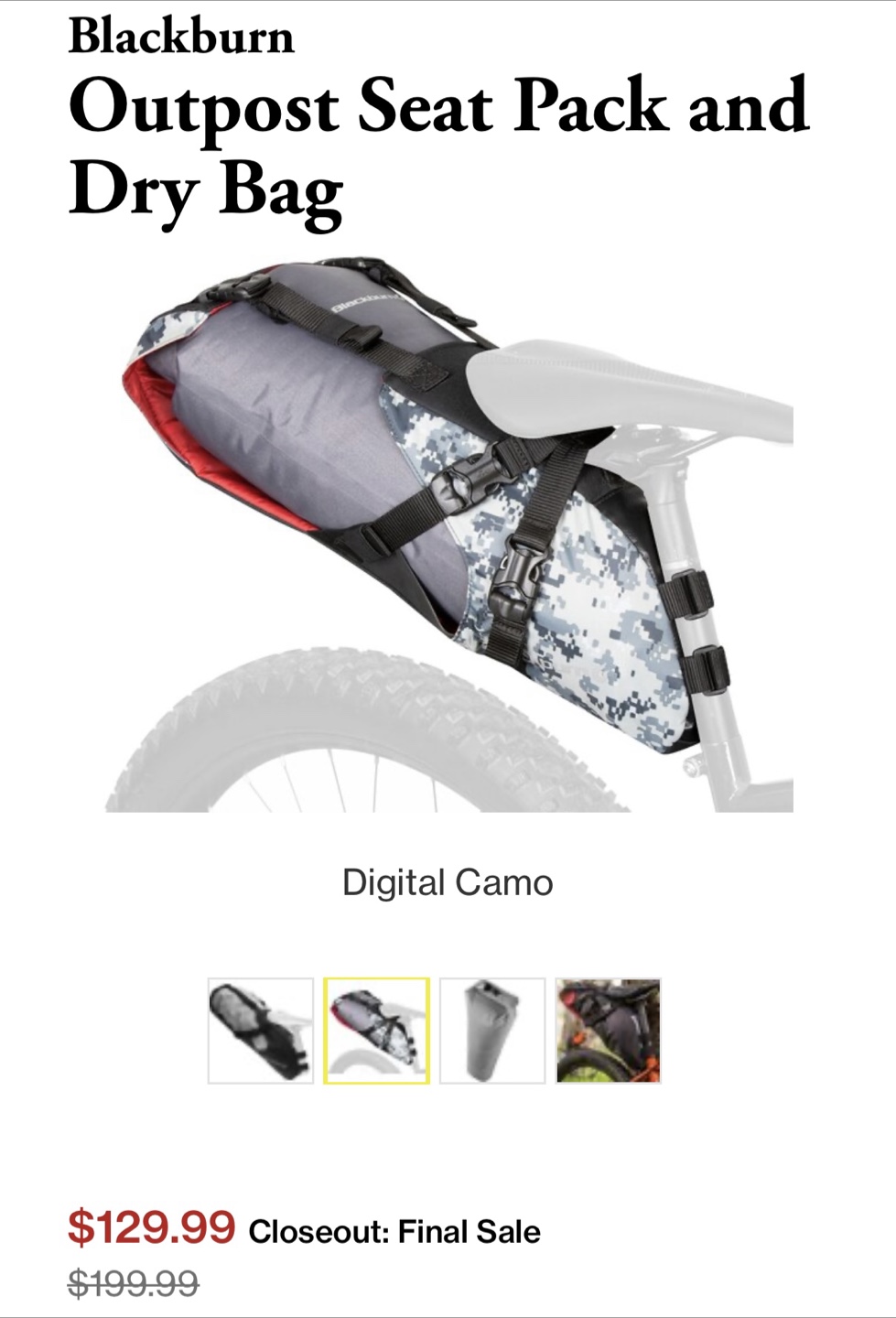 Blackburn Outpost Seat Pack and Dry Bag - photo 4