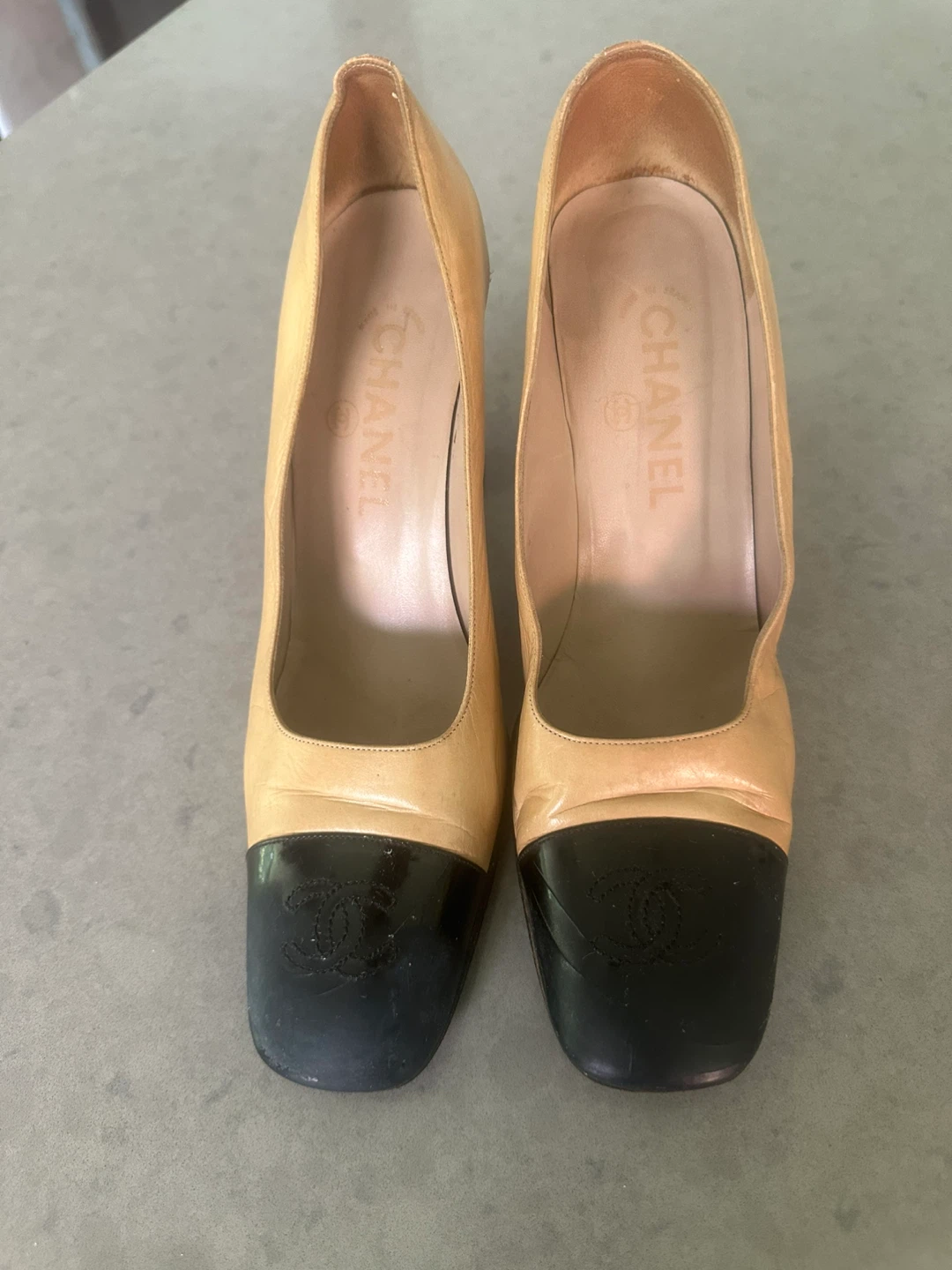 Chanel Two-Tone Cap Toe Heels - photo 2